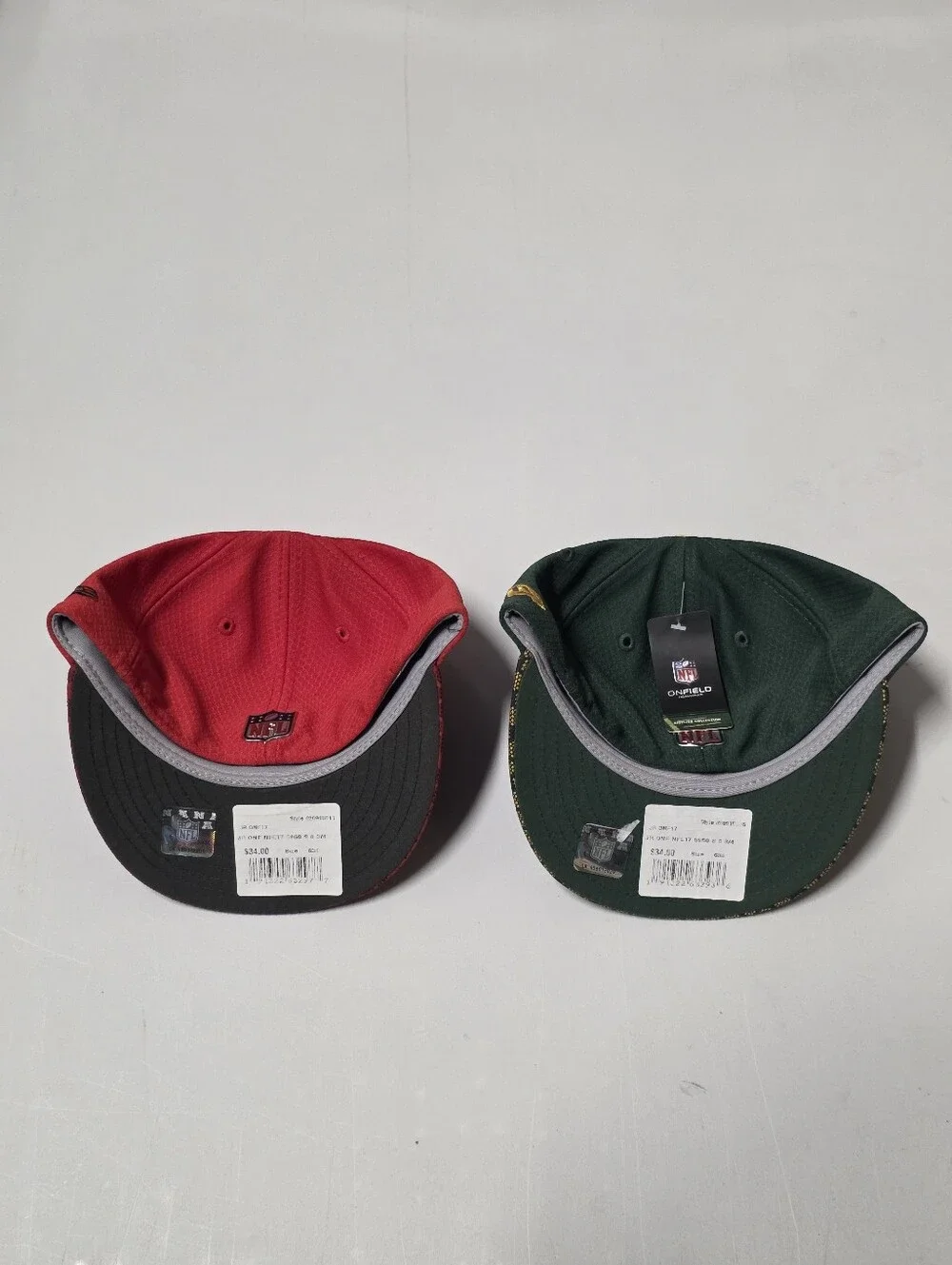 New Era 59FIFTY NFL Fitted Caps Lot of 2 Packers/Buccaneers Size 6 3/4